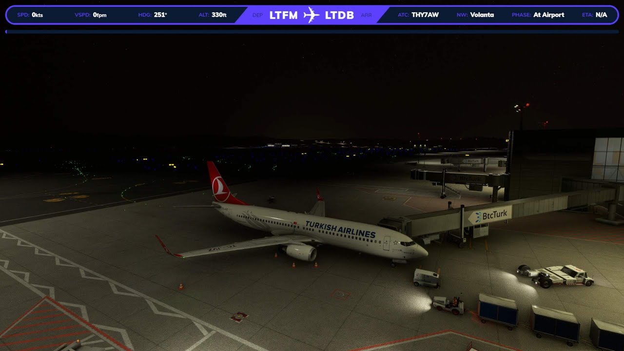 VATSIM | B737-800 | ISTANBUL - MERSIN CUKUROVA | TURKISH VIRTUAL AIRLINES | TK2474