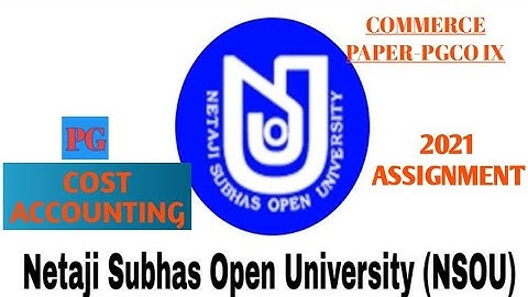 PG Commerce_ Paper-PGCO-IX(Cost Accounting) Assignment All Questions Answers Sheet