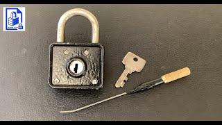 483. Vintage squire padlock easily picked open with a simple homemade bypass wire tool #shorts
