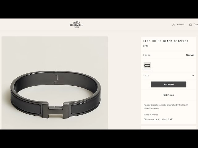 Hermès Clic HH So Black Bracelet T5 