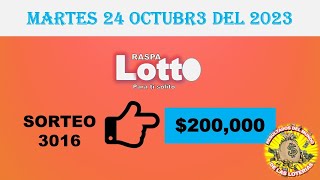 RESULTADO LOTTO SORTEO #3016 DEL MARTES 24 DE OCTUBRE DEL 2023 /LOTERÍA DE ECUADOR/