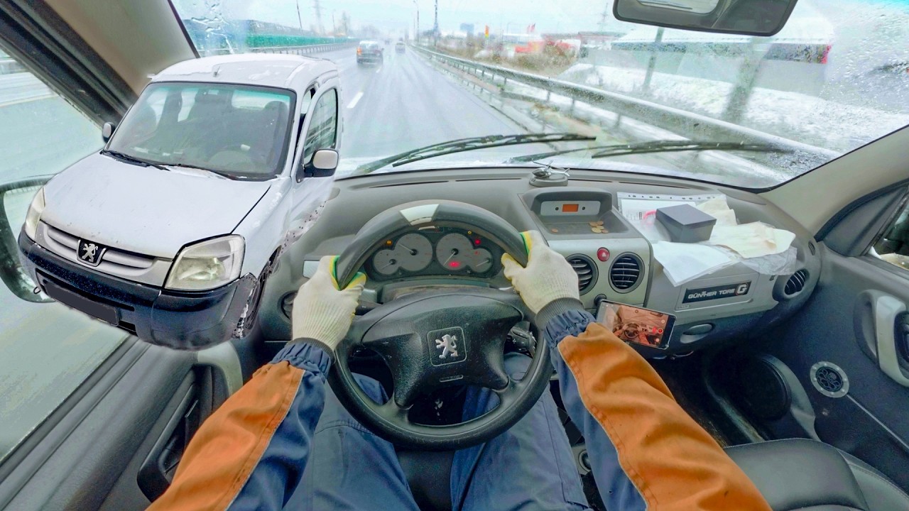 2008 Peugeot Partner I Rest 1.6 HDi (~160 hp) - French diesel commercial vehicle POV Test Drive