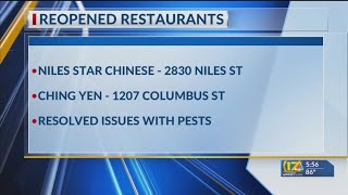 Ching Yen, other restaurants back open after closure due to cockroach infestation