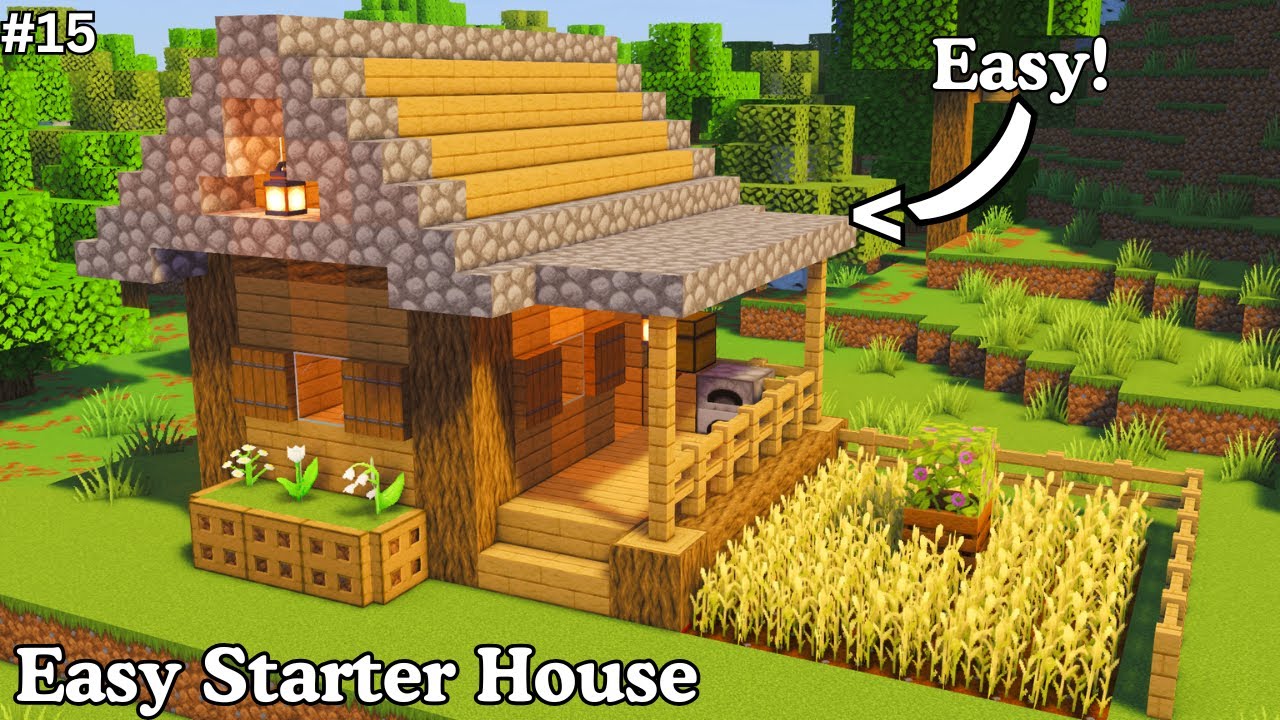 Minecraft: How to Build a Small Starter Survival House (#15) - YouTube
