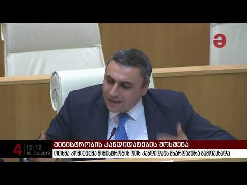 ძალოვანი მინისტრების კანდიდატურას ოთხი კომიტეტის გაერთიანებულ სხდომაზე მხარი დაუჭირეს