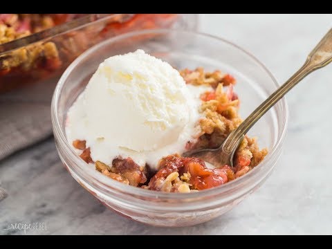 Strawberry Rhubarb Crisp recipe | The Recipe Rebel