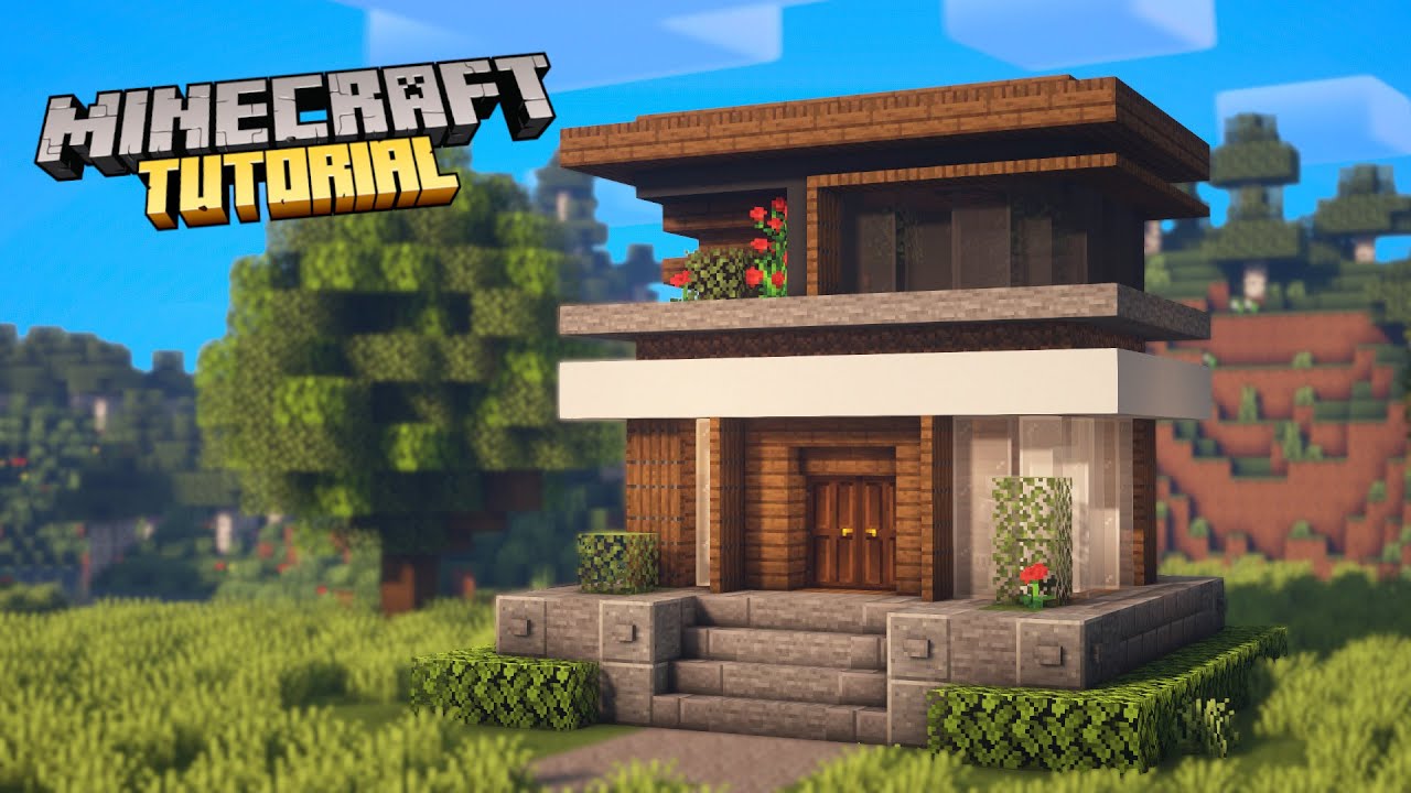 How to build a Modern House in Minecraft | Tutorial - YouTube