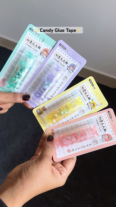 Cute Candy Glue Tapes 🍭✨#trendingshorts #stationary #stationery #glue #kawaii #cute