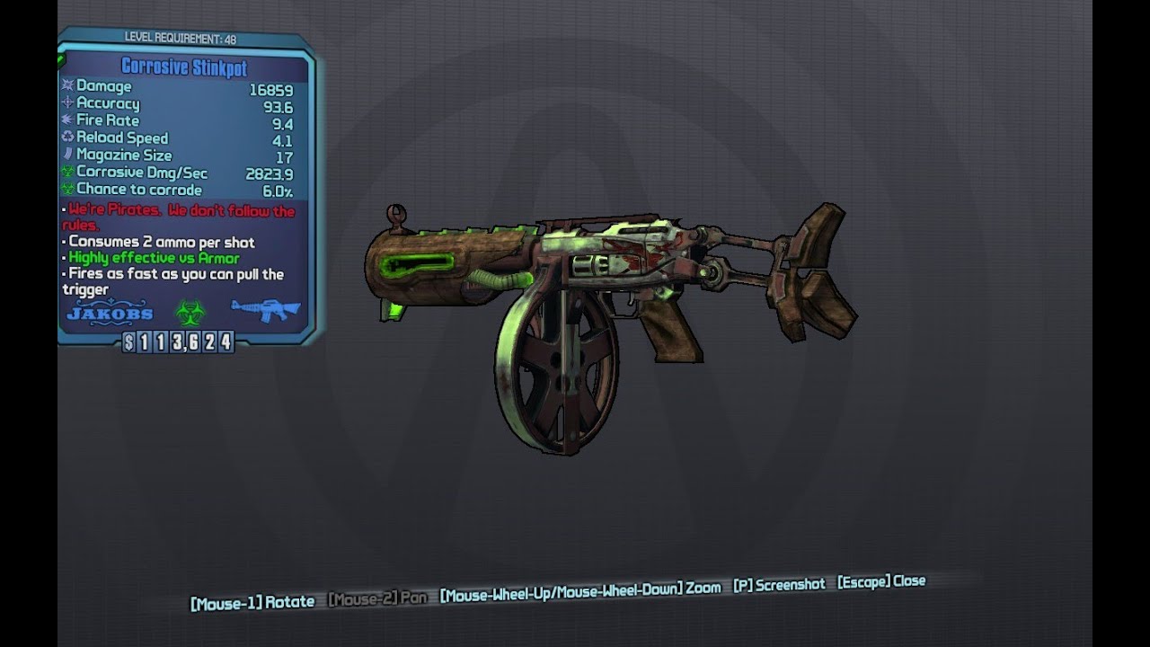 Borderlands 2 Weapon Highlight -- Unique: Stinkpot - YouTube