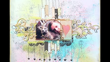 ♬ MIxed Media Scrapbook Layout For Sketchabilities (Start-to-Finish)