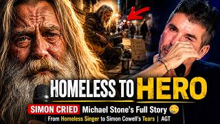 Michael Stone's Full Story 😢 From Homeless Singer to Simon Cowell's Tears | AGT #agt #goldenbuzzer