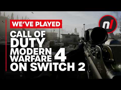 Nintendo Life video thumbnail asking how Call of Duty Modern Warfare 4 runs on Switch 2
