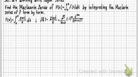 MTH162-Sec. 6.4 Working with Taylor Series (Part 6)