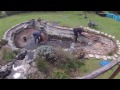 Garden koi pond renovation timelapse