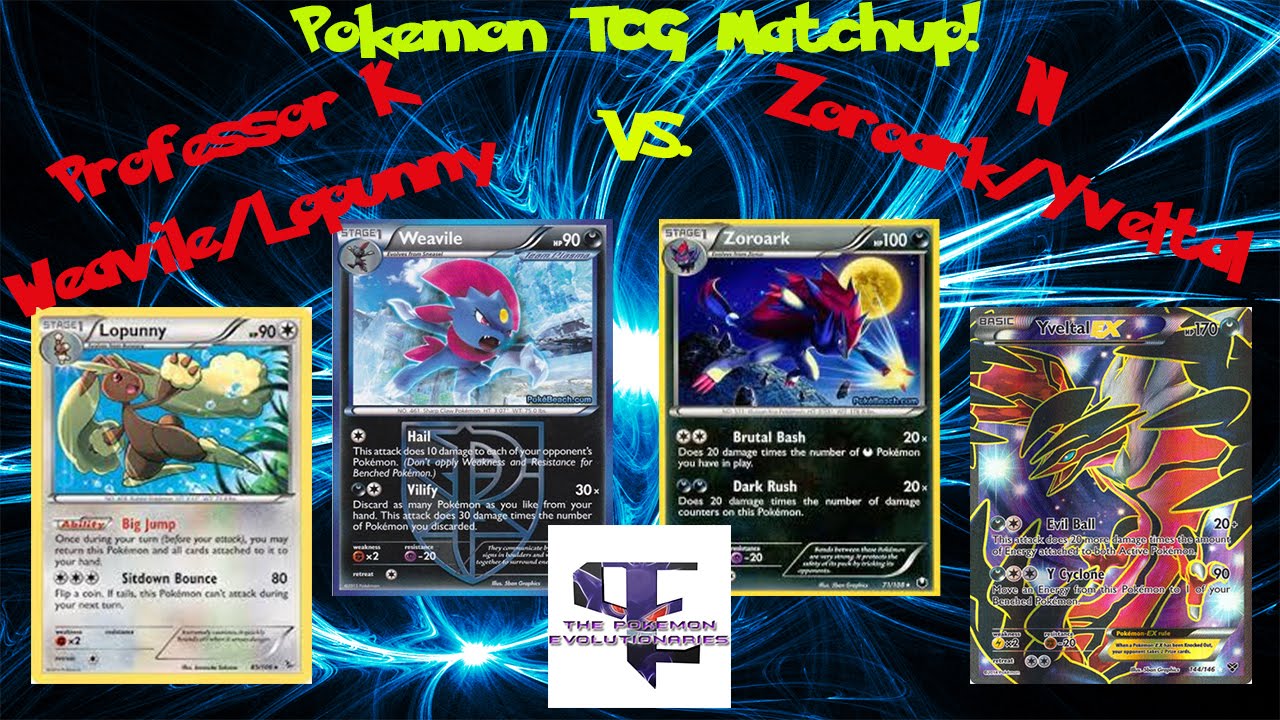 EPIC VICTORY!) Pokemon TCG Matchup! Weavile/Lopunny vs. Zoroark/Yveltal -  YouTube