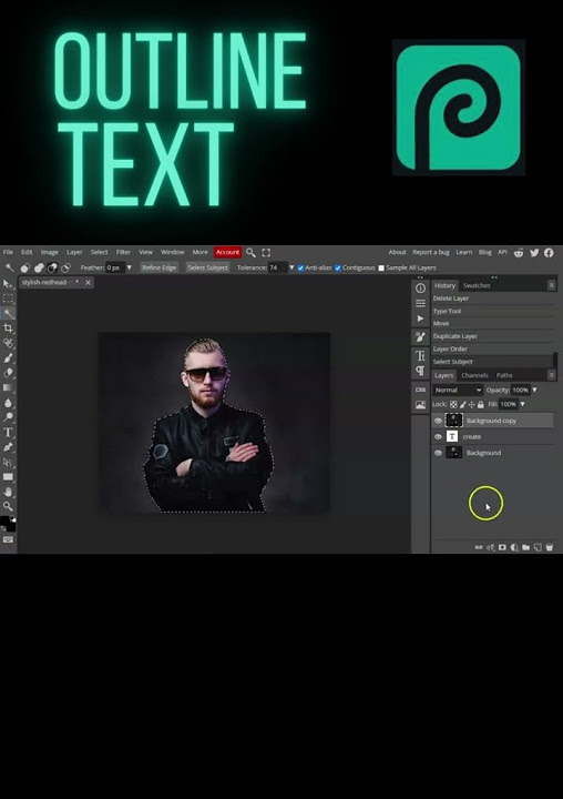 How To Make A Transparent Background In Photopea How to create Transparent Text Effect In Photopea # EASY CANVA I