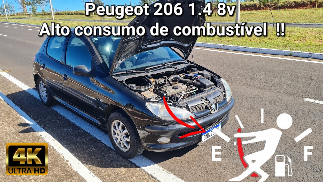 Peugeot 206: Alto consumo de combustível