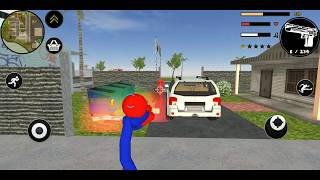 Spider Stickman Rope Hero Gangstar Crime Android Gameplay screenshot 3