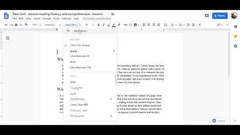 New font (Lexend)  developed in Google Docs designed to boost reading fluency and comprehension.