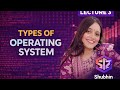 " Types of Operating System | Explain with examples" by Shubhangi Ma'am