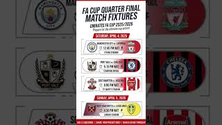 FA Cup Quarter-Finals 2025/26: Schedule, Teams &amp; Kick-off Times (WAT)