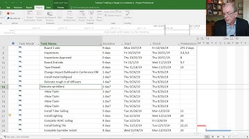 MS Project Tutorial 7 Inserting Changes Into a Project Schedule using MS Project