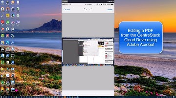 iPhone Editing of a PDF using Adobe Acrobat Reader with CentreStack
