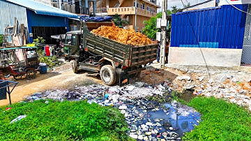 Start a new project Landfill Flooded Area !! Bulldozer KOMAT