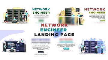 Download Network Engineer Landing Page After Effects Templates | Illustration Character Animation