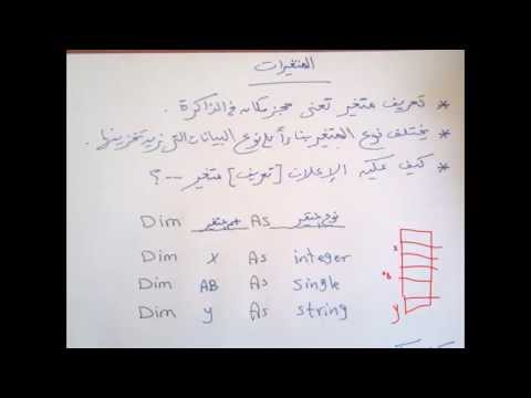 Sec 1_4 Variables تعريف المتغيرات