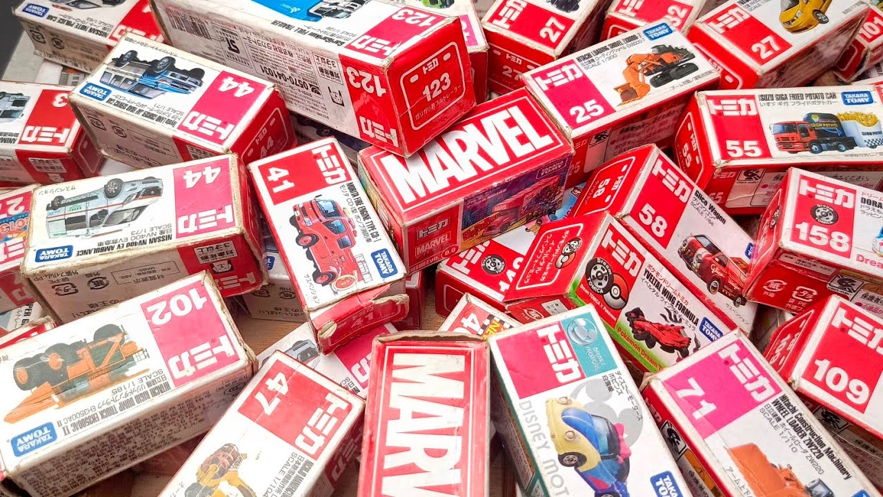 【トミカ】ミニカー大集合! Vo9 遊んだトミカを箱に入れて並べてみました。