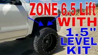 Silverado on 6.5 Zone Lift added 1.5  Leveling Spacer!! 8 TOTAL! NEVER SEEN!