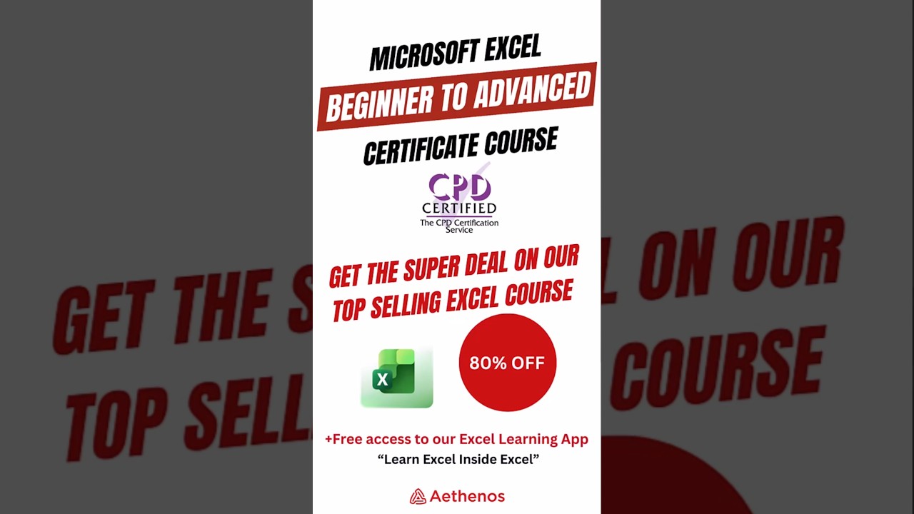 UK CPD Certified Excel Beginner to Advanced Certificate Course Offer