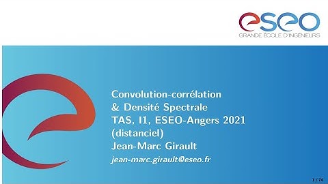 Convolution-Corrélation