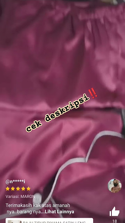Baju tidur Satin Kece💃#bajutidur