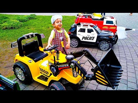 Kids cars on the playground Wheels On The Bus Baby Song Nursery Rhymes