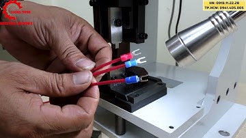 Bộ đôi máy cắt, tuốt dây tự động và máy dập đầu cos