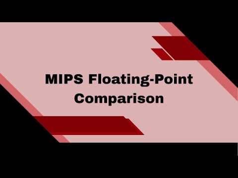 Floating-Point Comparisons & Branching in MIPS | MARS Tutorial