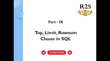 9. Top, Limit, Rownum Clause in SQL #sqltutorial #sqlforbeginners #topclause #limitclause #sqlbasics