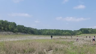 cacería de fósiles en Caesar creek