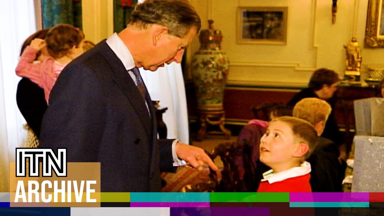 Charles and Camilla Host Christmas Tea Party at Clarence House - Raw Footage (2003)