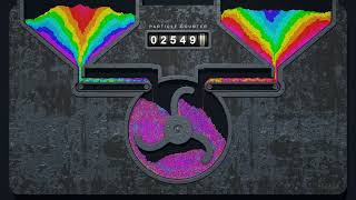 Satisfying Particle Drain Simulation | Twin Rainbow Hoppers