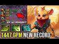 NEW RECORD!!! 1447 Gold Per Min Max Jinada Gold Mine 100% Max Agility Speed Bounty Dota 2