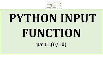 part 1.(6/10) Python Input Function - Python tutorial for beginner - Python tutorial for engineering