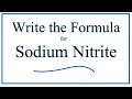 Sodium and Nitrite Ion Concepts