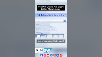 How MRP Creates Plan Orders to Start Manufacturing | What is SAP PP Demand Management | #SAP Course