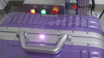 Mactron Laser | Flying Fiber Laser Engraving Marking Printing Machine Laser Processing on Luggage