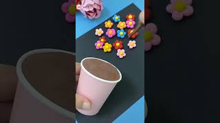 Clay flower vase making idea 😱 | clay art #shots #shotsfeed #shotsvideo #clayart screenshot 4