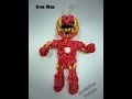 Rainbow Loom Ironman | Rainbow Loom Iron Man Action Figure | Charm Tutorial