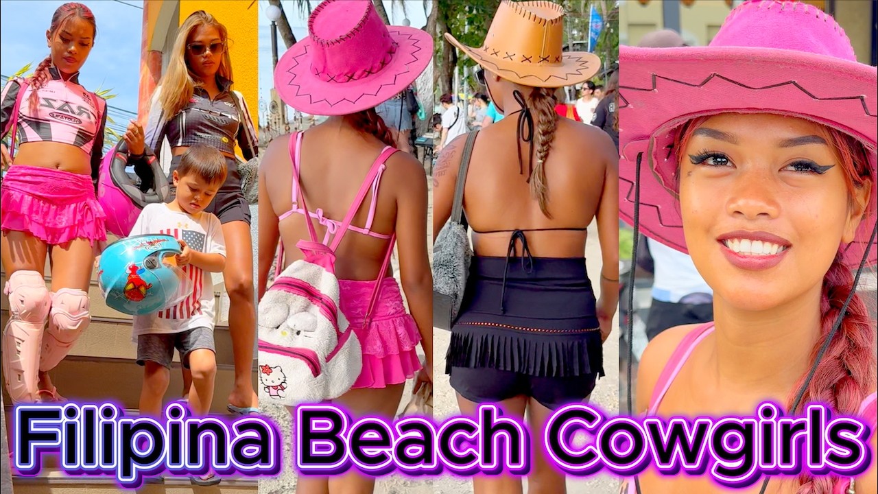 Филиппинские девушки-близнецы в ковбойском стиле в обезьяньем лесу и на пляже Тарсиер! Автономная...